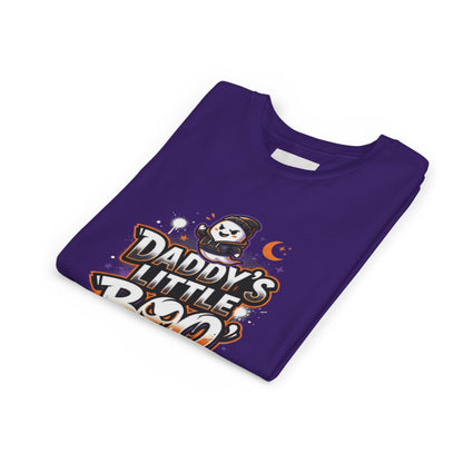 Youth Halloween Tee — “Daddy’s Little Boo” / “Spooky &amp; Unbothered” Kids Costume Shirt