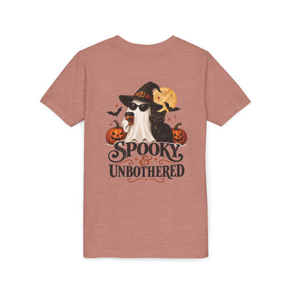 Youth Halloween Tee — “Daddy’s Little Boo” / “Spooky &amp; Unbothered” Kids Costume Shirt