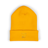 Taurus Beanie – Embroidered Floral Zodiac Winter Hat