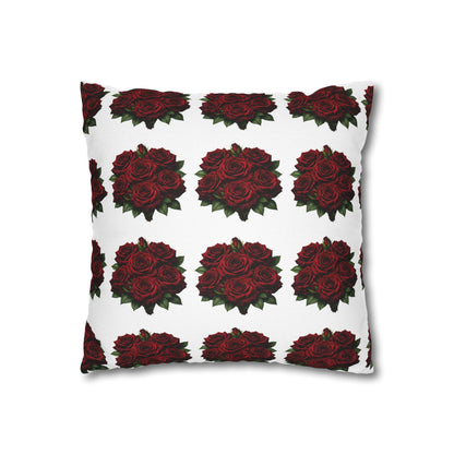 Red Rose Pillow Cover – Floral Decorative Throw Pillowcase