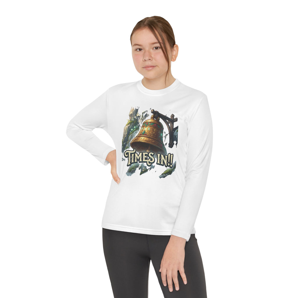 Times In!! Youth Long Sleeve Tee — Vintage Bell Graphic