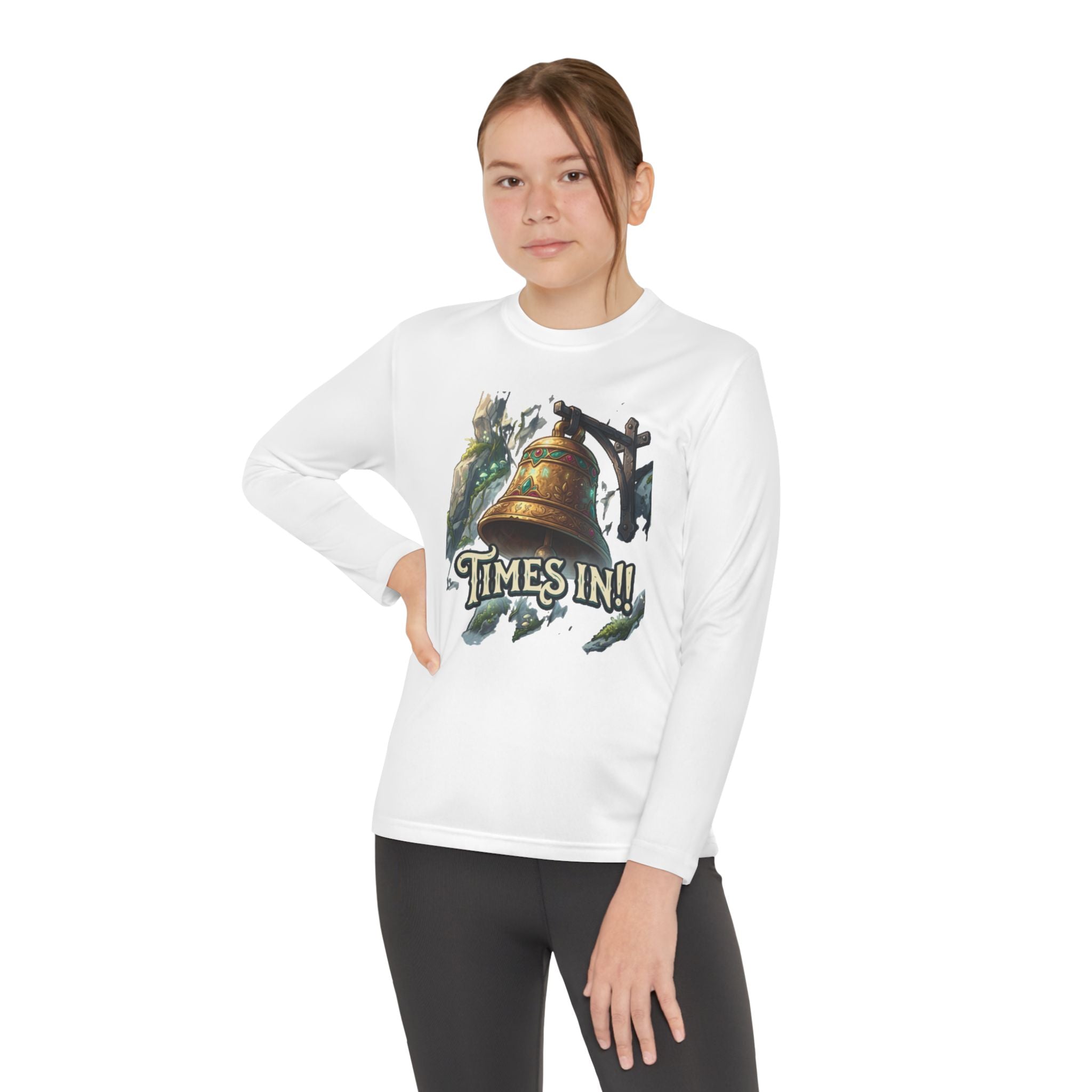 Times In!! Youth Long Sleeve Tee — Vintage Bell Graphic
