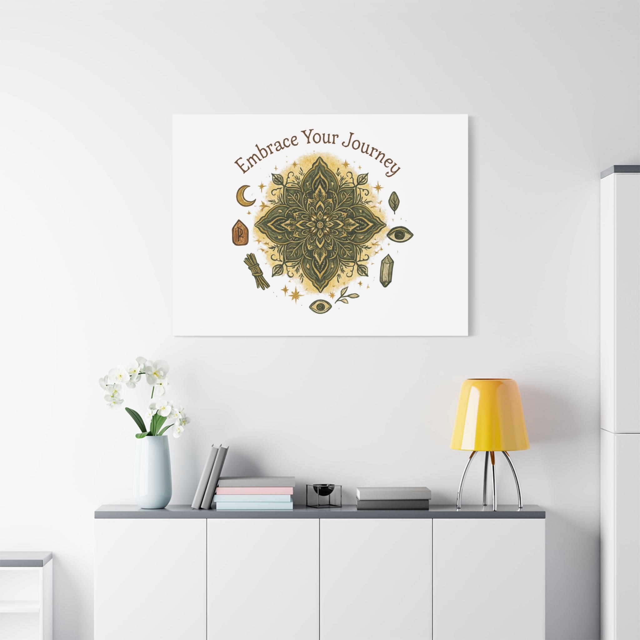 Embrace Your Journey Mandala Canvas | Matte Stretched Wall Art