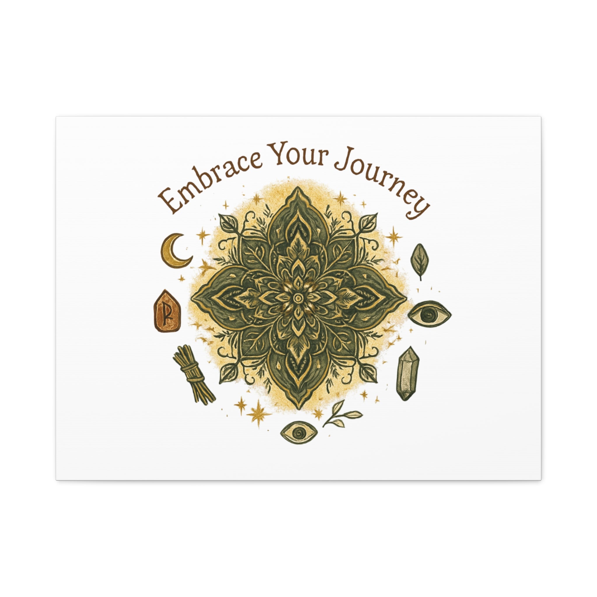 Embrace Your Journey Mandala Canvas | Matte Stretched Wall Art