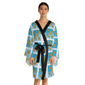 Floral Kimono Robe — Vintage Daisy Patchwork Long Sleeve
