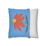 Vibrant Floral Square Pillowcase, Cozy Home Decor, Gift, Bedroom Accent, Spring Interior, Flower Cushion Cover