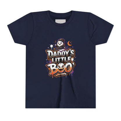 Youth Halloween Tee — “Daddy’s Little Boo” / “Spooky &amp; Unbothered” Kids Costume Shirt
