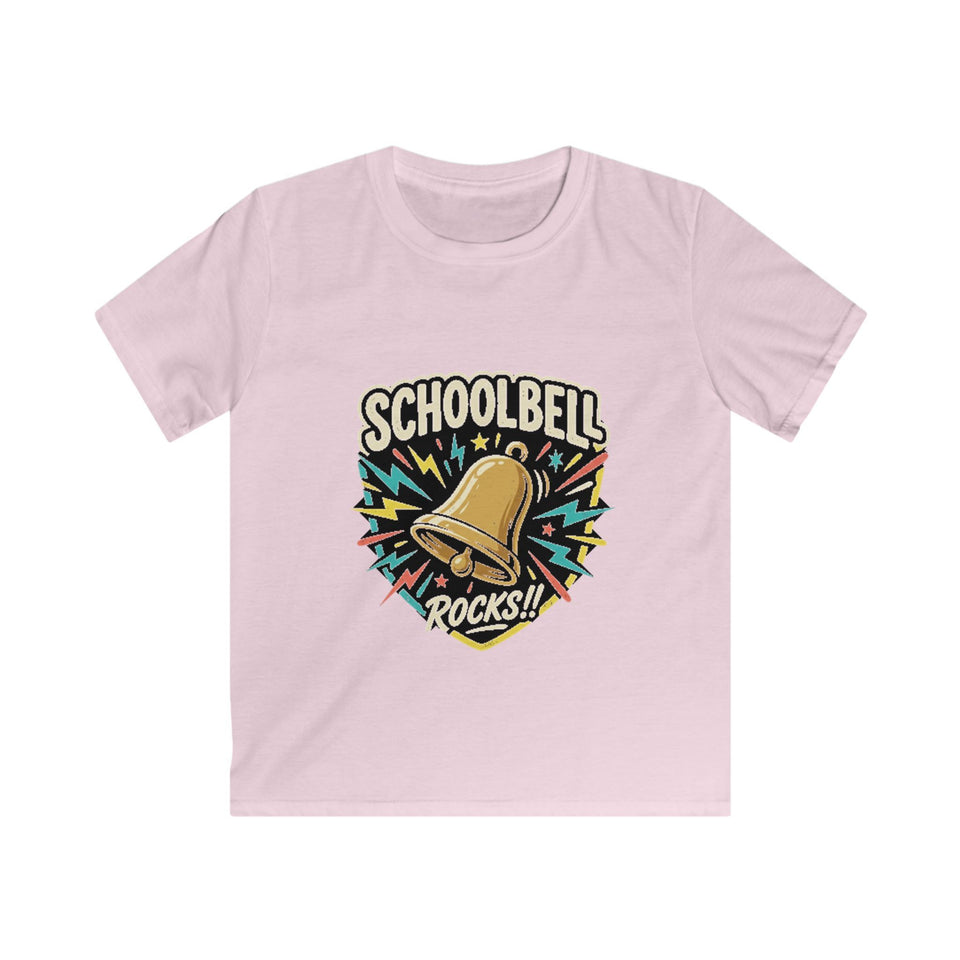 Kids Tee — "Schoolbell Rocks" Back-to-School Graphic T-Shirt