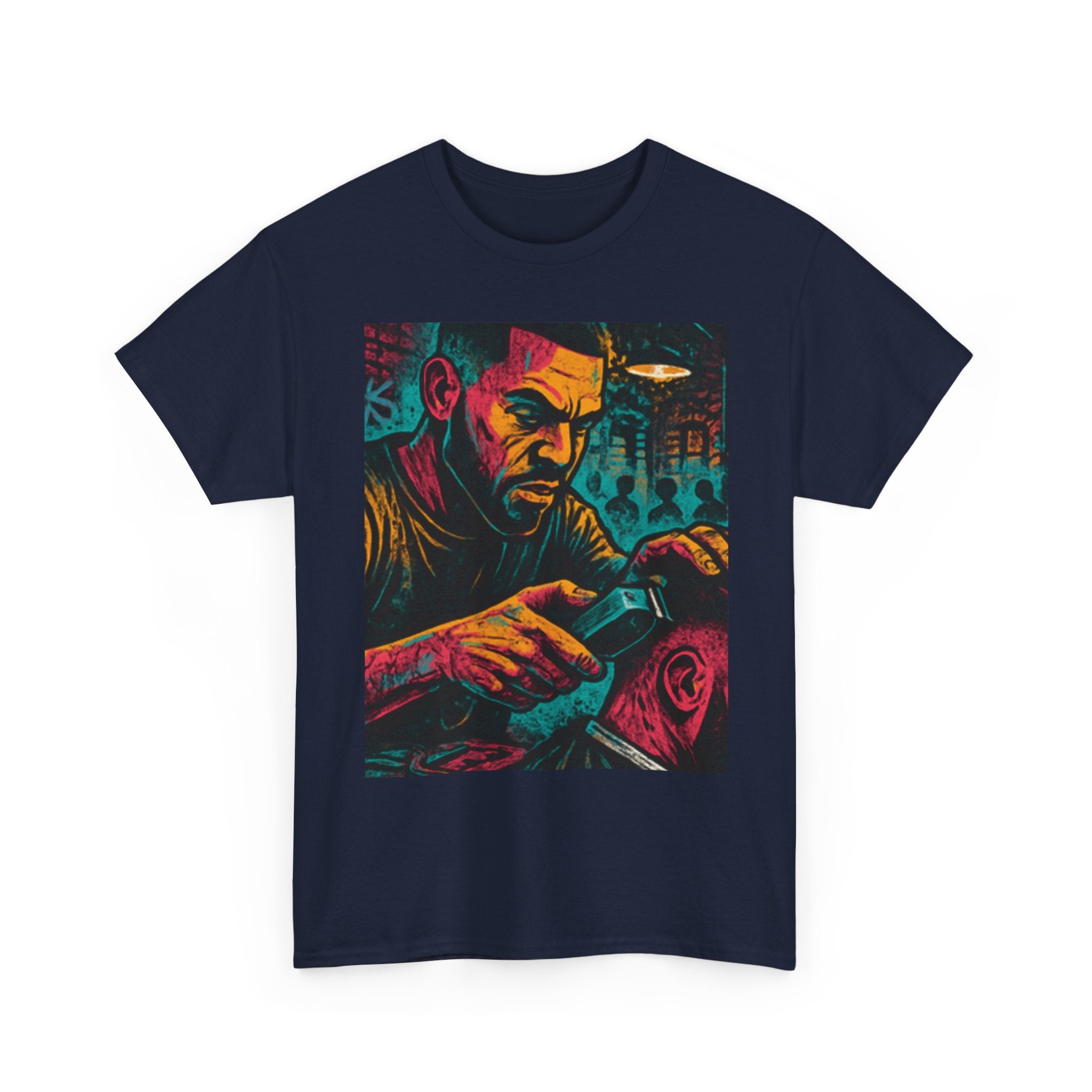 Barber Art Tee - Vintage Barber Graphic Shirt, Gift for Barbers, Cool T-Shirt for Men, Stylish Unisex Cotton Tee, Casual Wear