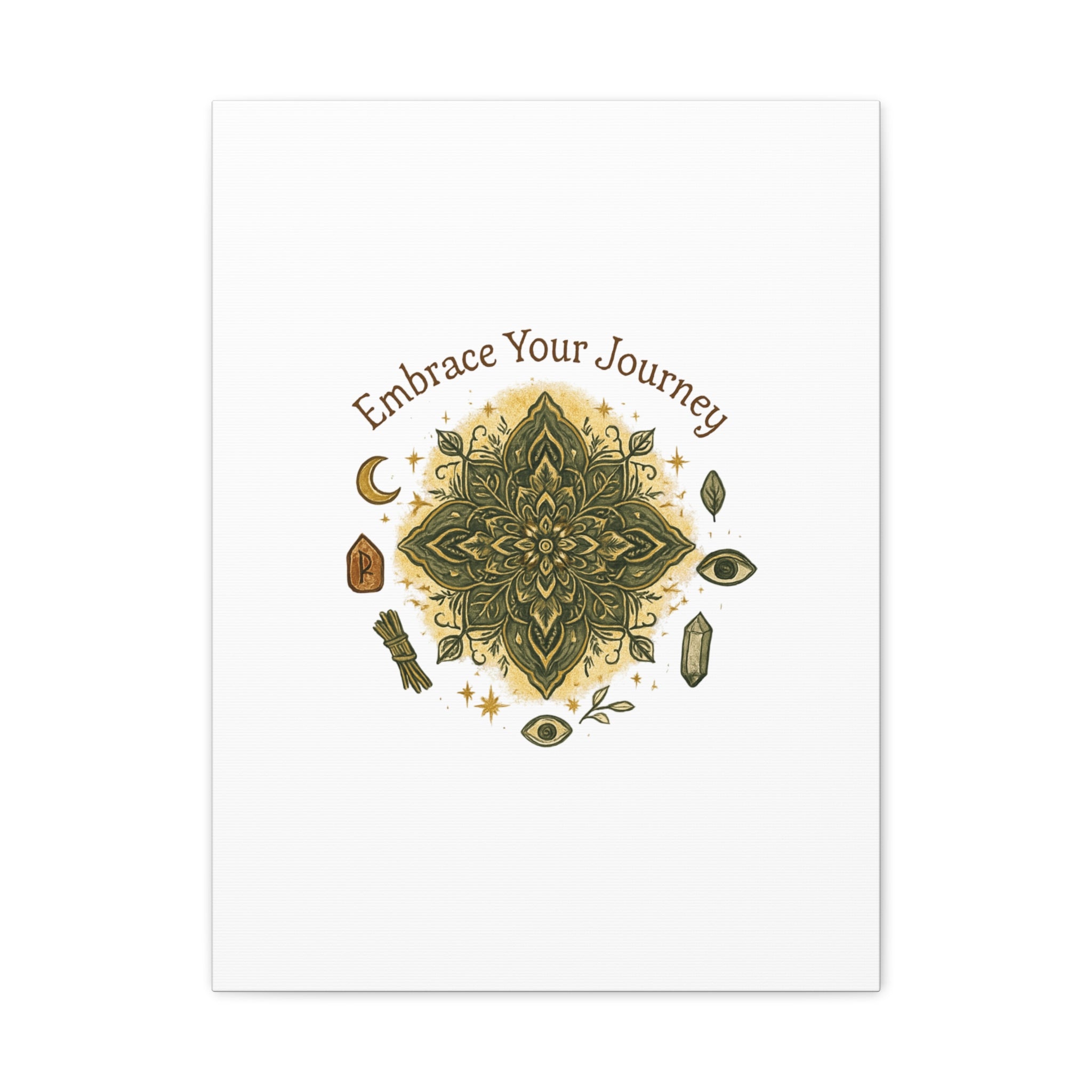 Embrace Your Journey Mandala Canvas | Matte Stretched Wall Art
