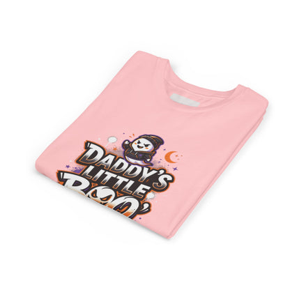 Youth Halloween Tee — “Daddy’s Little Boo” / “Spooky &amp; Unbothered” Kids Costume Shirt
