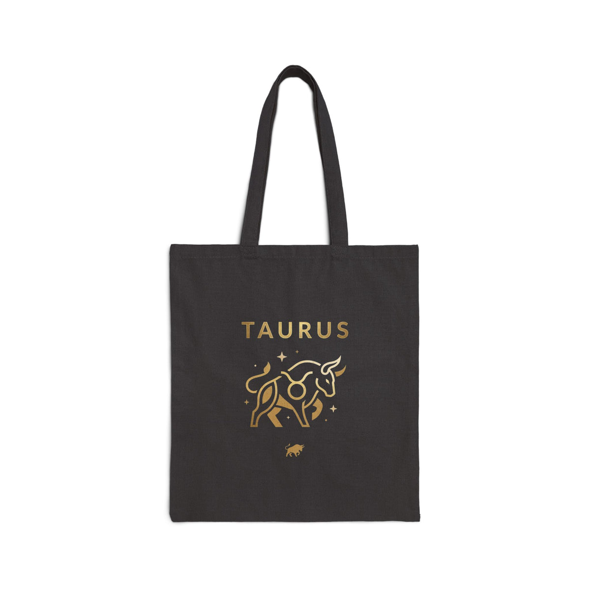 Minimalist Taurus Zodiac Cotton Canvas Tote Bag
