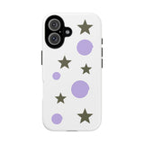 Trendy Phone Case, Stylish Phone Cover, Protective Phone Shell, Unique Phone Accessory, Gift for Her, Star and Swirl Design