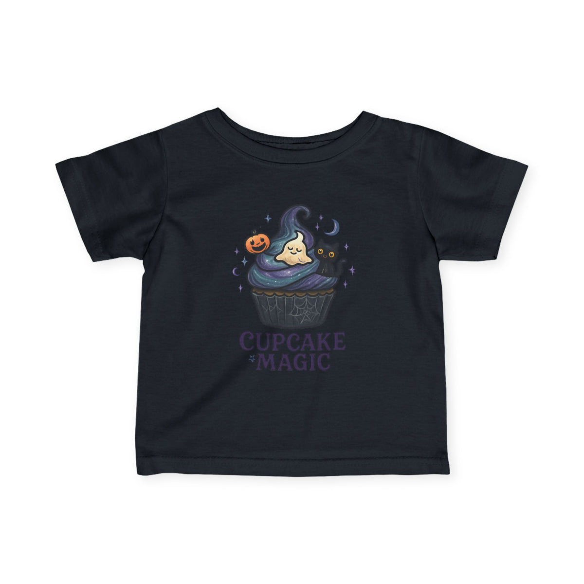 Kids Cupcake Tee, Trick or Treat Infant Fine Jersey Shirt, Halloween Top, Toddler Fall Holiday Apparel, Sweet Spooky Child Costume, Cute
