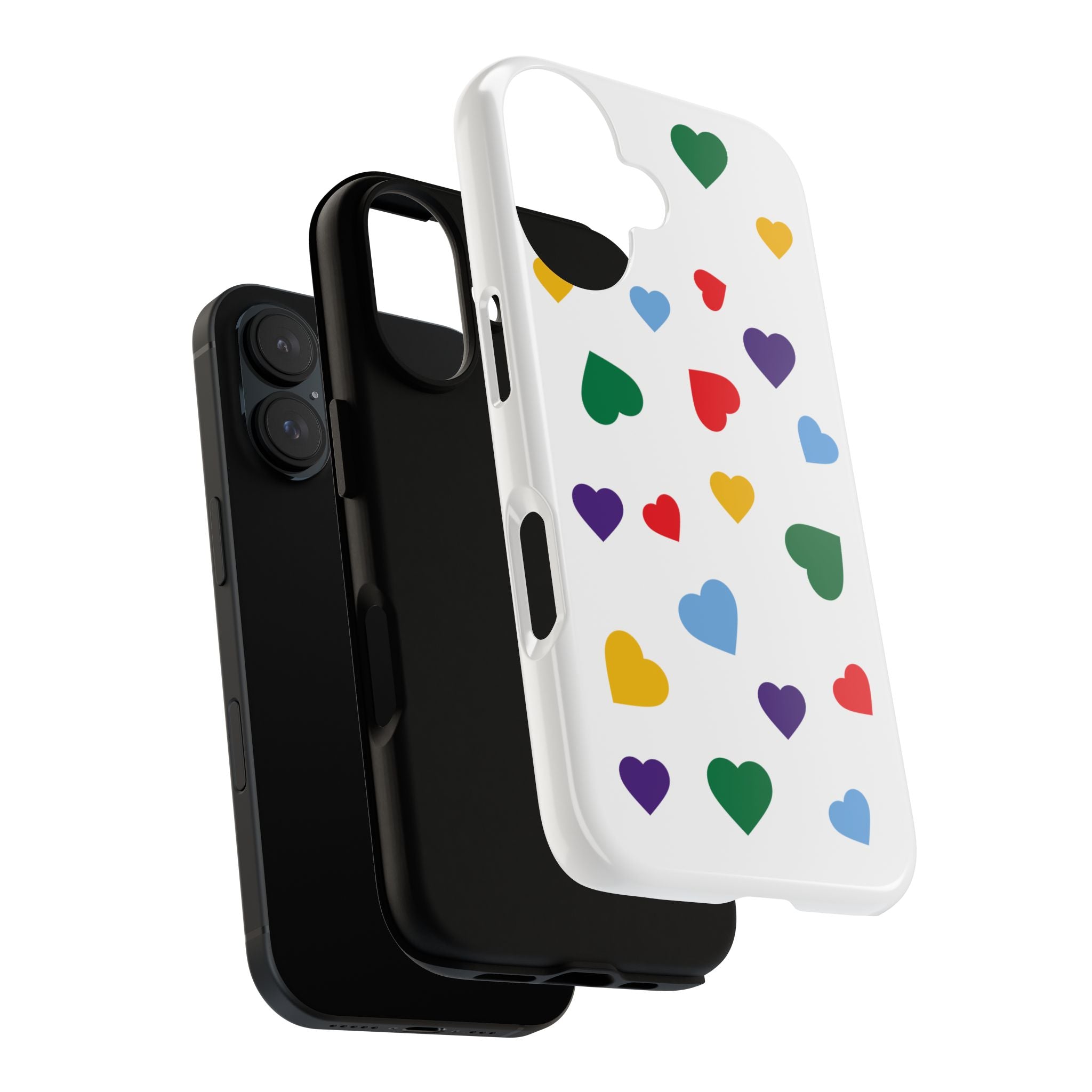 Rainbow Hearts Phone Case | Tough Cases, Spring Vibe, Trendy Accessories