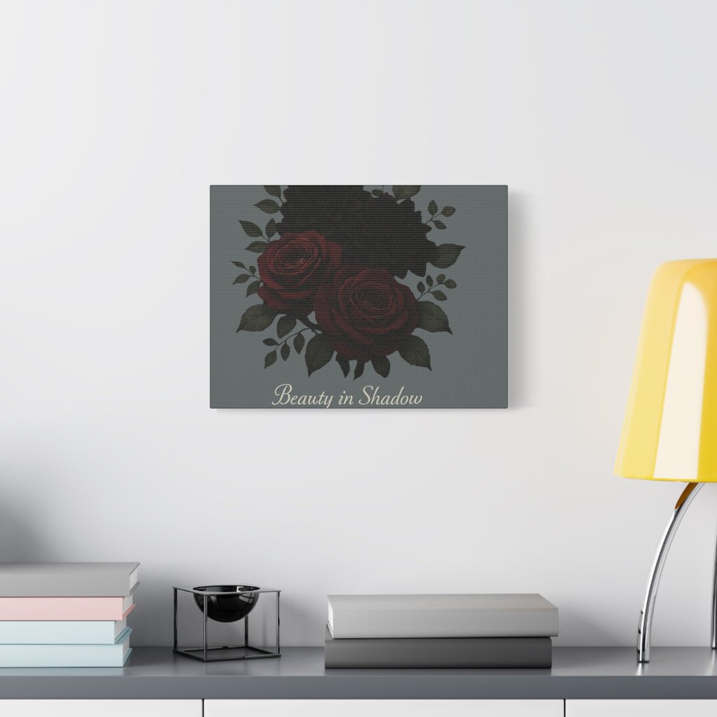 Beauty in Shadow Floral Canvas Wall Art — Stretched Matte 1.25"