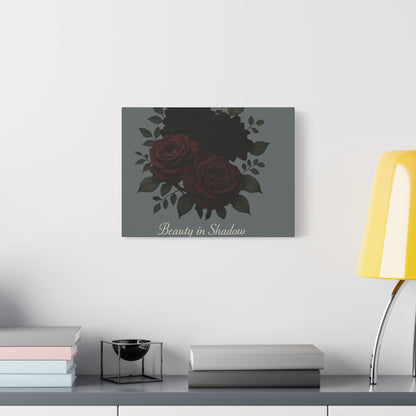 Beauty in Shadow Floral Canvas Wall Art — Stretched Matte 1.25"