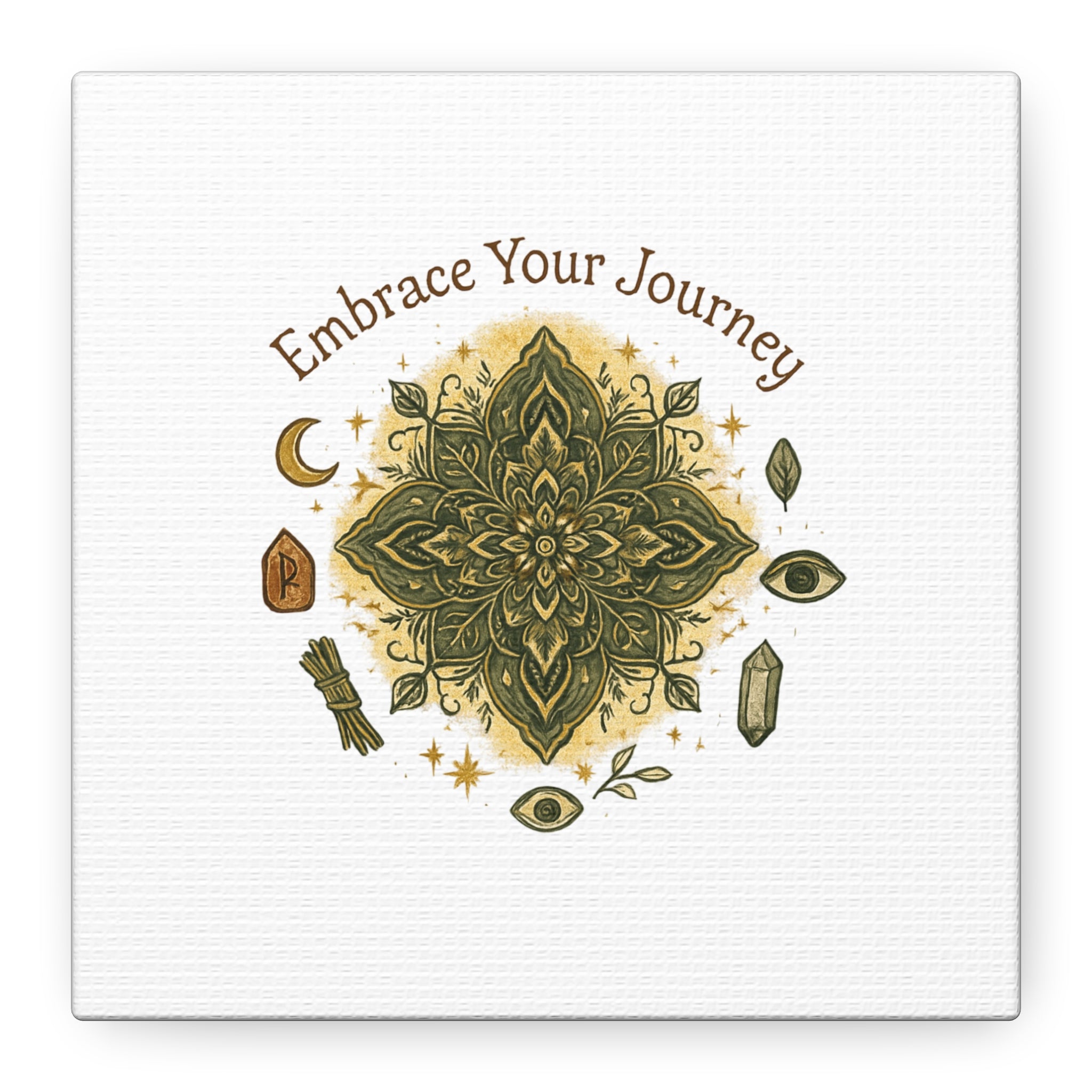 Embrace Your Journey Mandala Canvas | Matte Stretched Wall Art