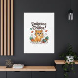 Embrace the Chaos! Cat Canvas Wall Art — Playful Orange Kitten Illustration