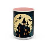 CartersLog Cozy October Fright Night Accent Coffee Mug – 11oz & 15oz Autumn Halloween Ceramic Cup