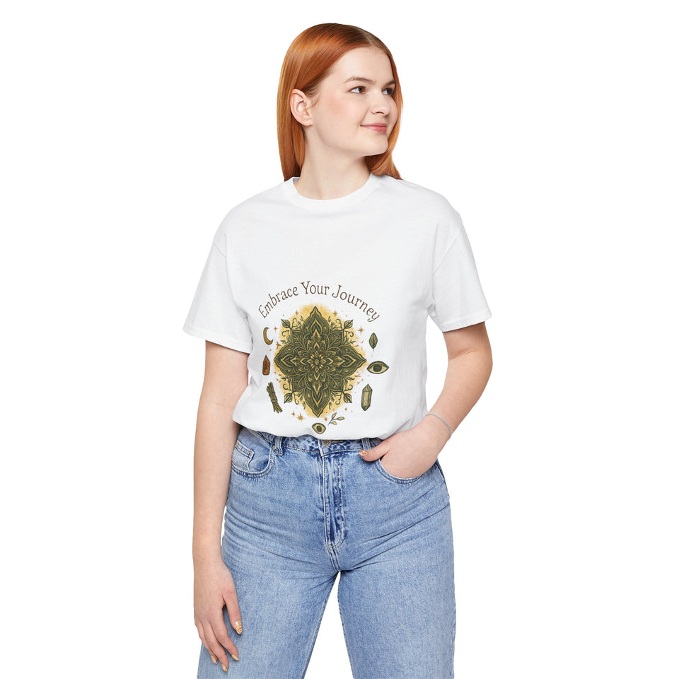 Boho Crystal Mandala T-Shirt — Embrace Your Journey Tee