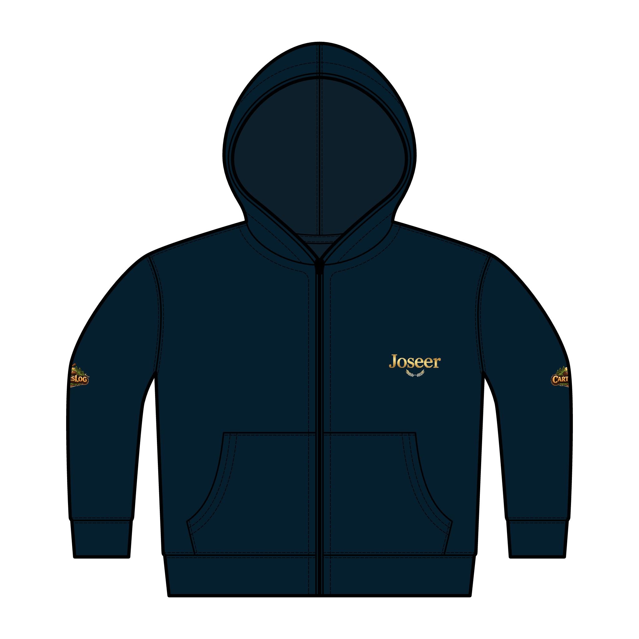 Personalized Toddler Zip Hoodie — Cozy Fleece Jacket with Camper Logo (Kids)