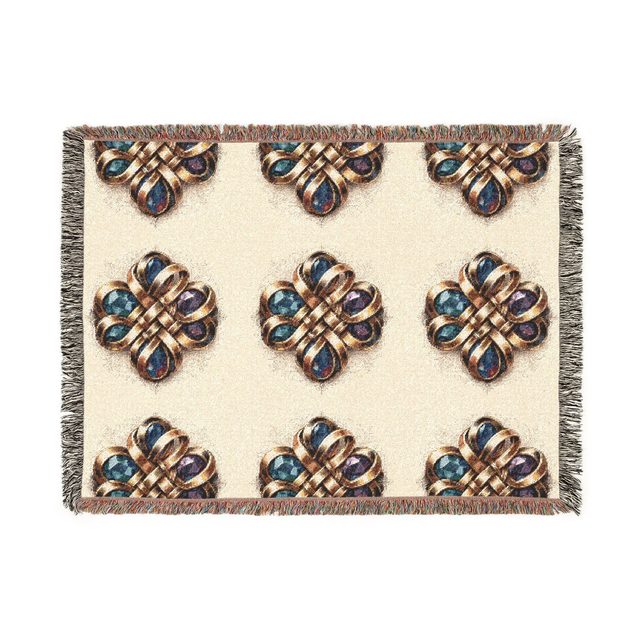 Gemstone Woven Blanket, Colorful Cozy Throw for Home Decor, Boho Style, Bedroom and Living Room Decor, Perfect Gift for All Occasions,