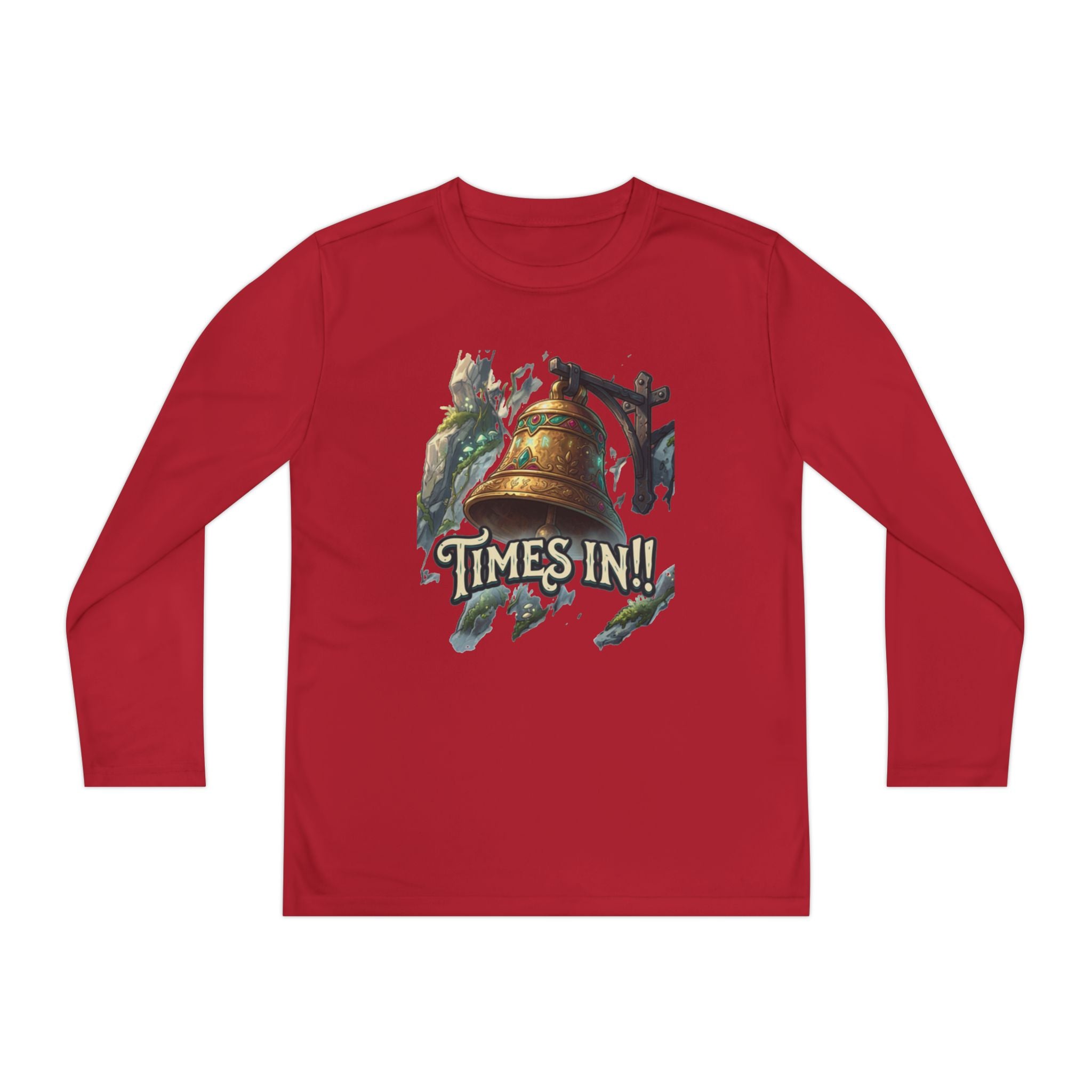 Times In!! Youth Long Sleeve Tee — Vintage Bell Graphic