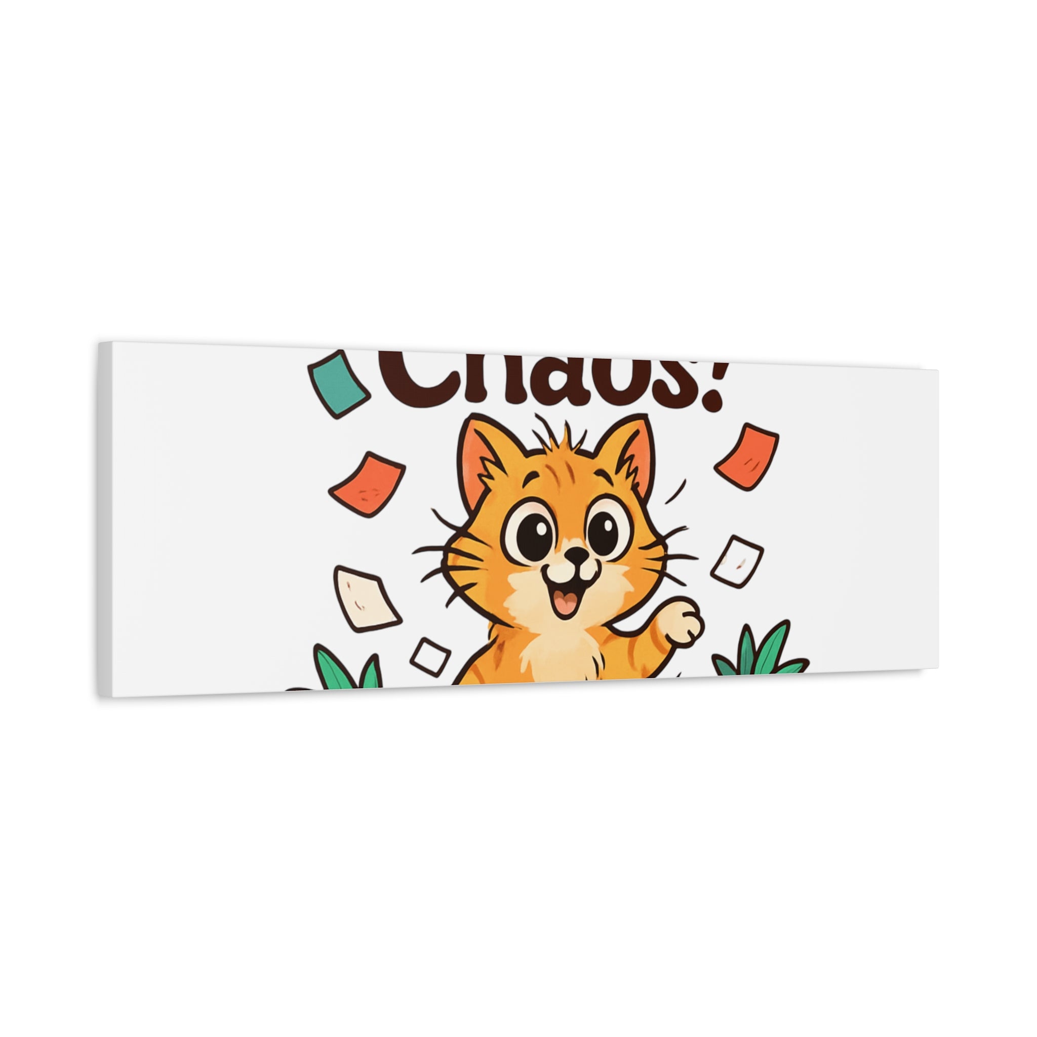 Embrace the Chaos! Cat Canvas | Matte Stretched Wall Art