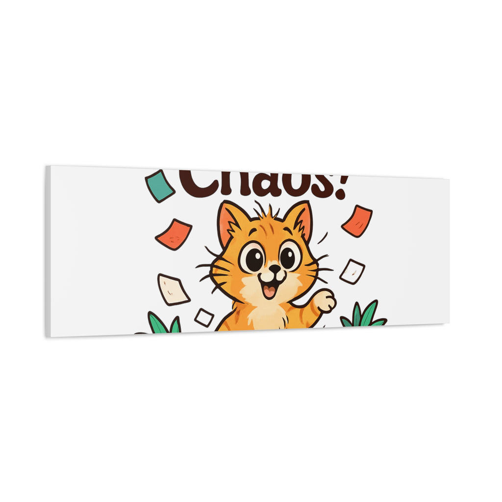 Embrace the Chaos! Cat Canvas | Matte Stretched Wall Art
