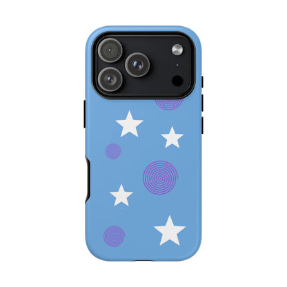 Trendy Phone Case, Stylish Phone Cover, Protective Phone Shell, Unique Phone Accessory, Gift for Her, Star and Swirl Design