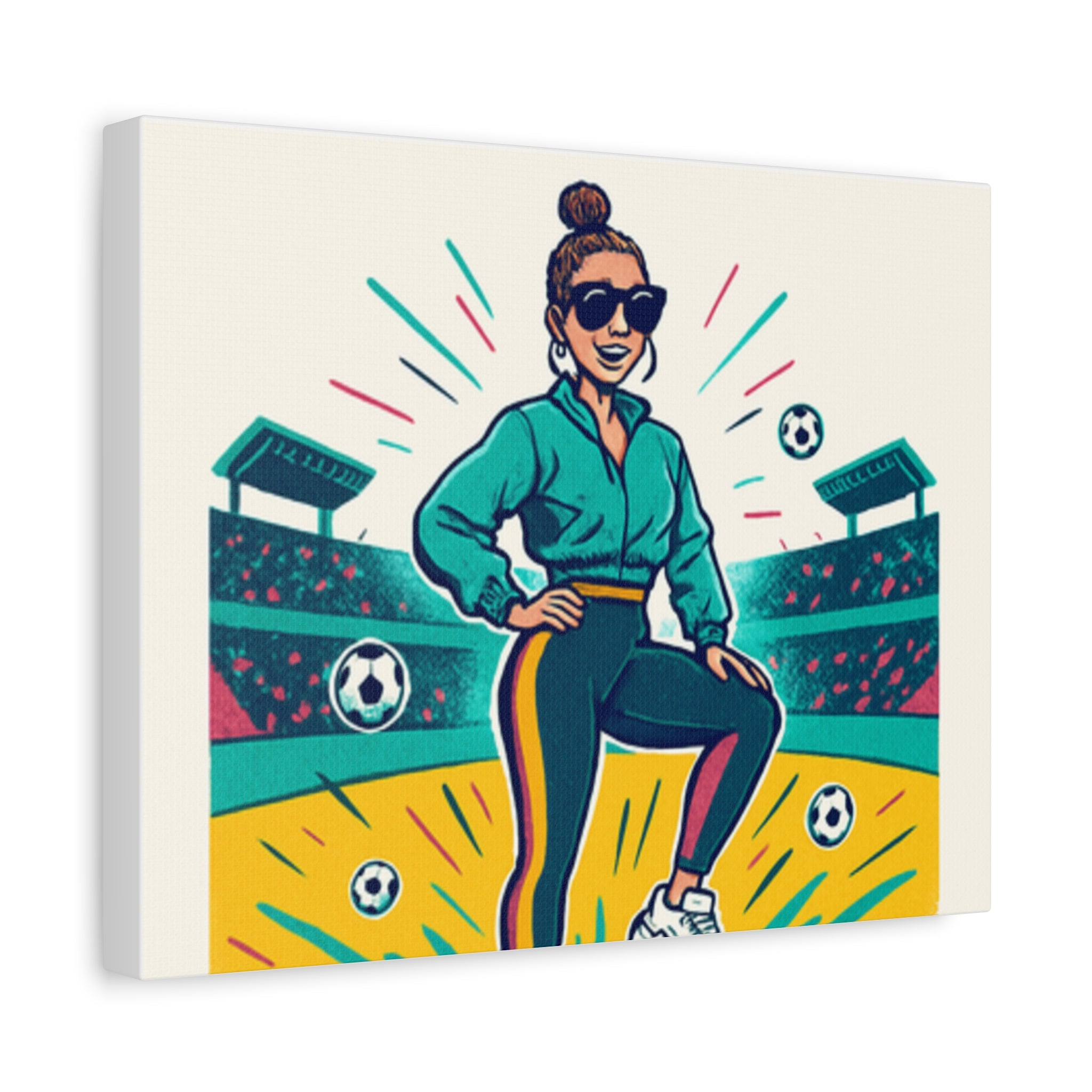 Sporty Canvas Wall Art, Soccer Decor with matching blanket , Athletic Motivational Art, Fun Home Decor, Gift for Sports Lovers