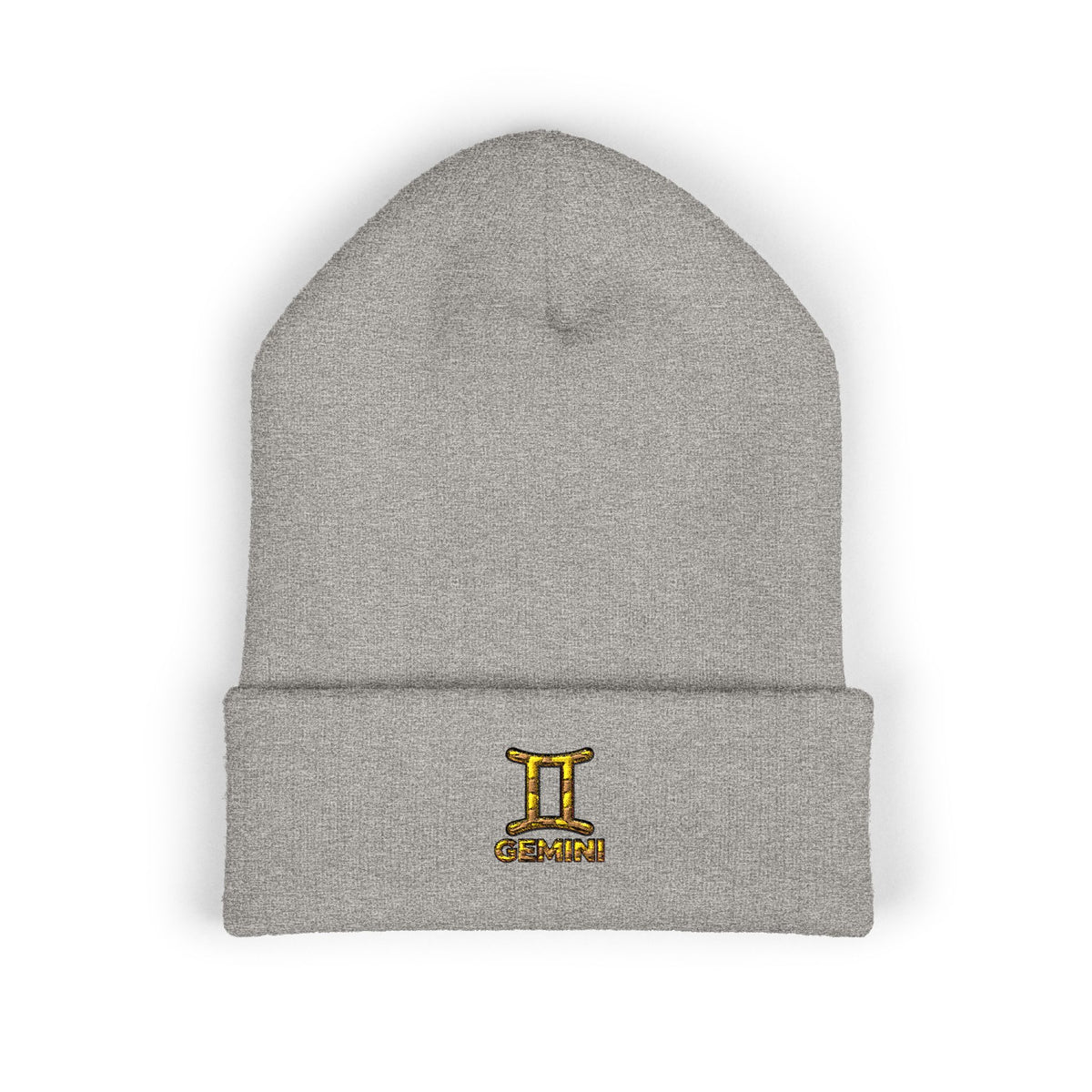 Embroidered Gemini Zodiac Cuffed Beanie