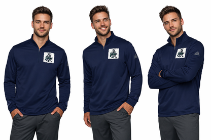 Embroidered Earth Patch Quarter-Zip Pullover