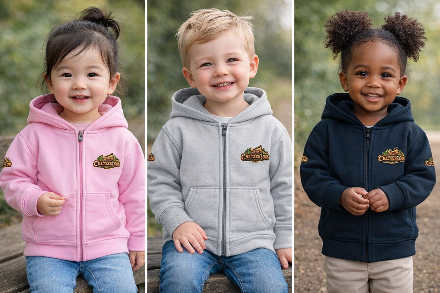 Toddler Zip Hoodie — Cozy Fleece Jacket with Camper Logo (Kids)