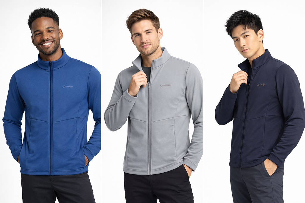 Men's Soft Shell Jacket — Lightweight Windproof Zip-Up
