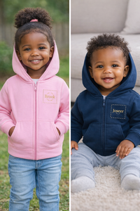 Personalized Toddler Zip Hoodie — Cozy Fleece Jacket