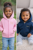 Personalized Toddler Zip Hoodie — Cozy Fleece Jacket