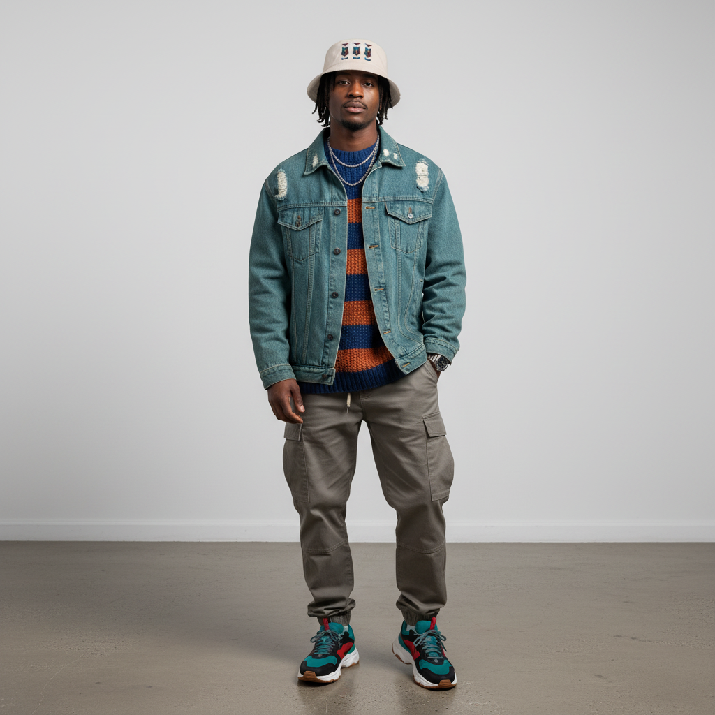 Tribal Geometric Owl Bucket Hat — Colorful Mountain Owl Face Print
