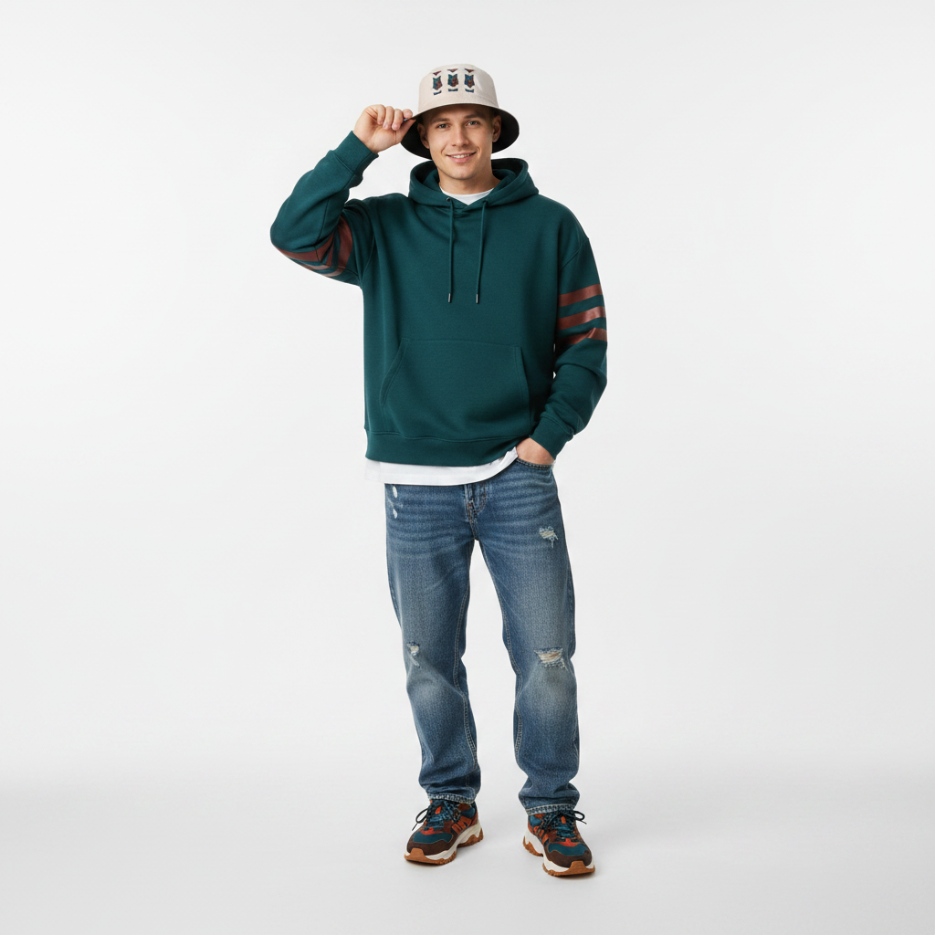 Tribal Geometric Owl Bucket Hat — Colorful Mountain Owl Face Print
