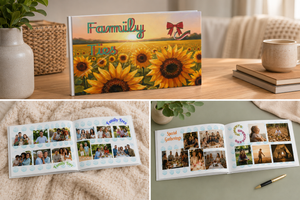 Family Ties Hardcover Photo Book — Sunflower Memory Keepsake