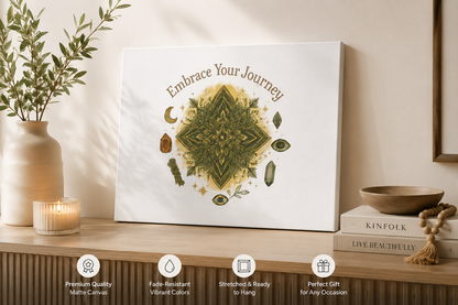Embrace Your Journey Wall Art — Spiritual Mandala Canvas