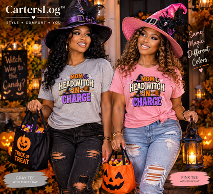 Mom Head Witch In Charge T-Shirt | Halloween Tee