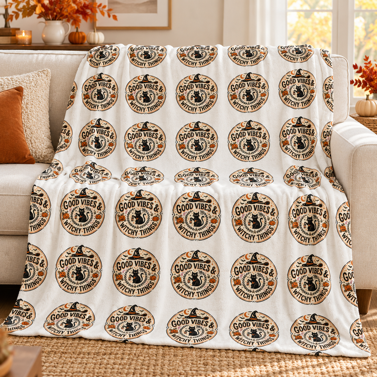 Good Vibes Velveteen Plush Blanket
