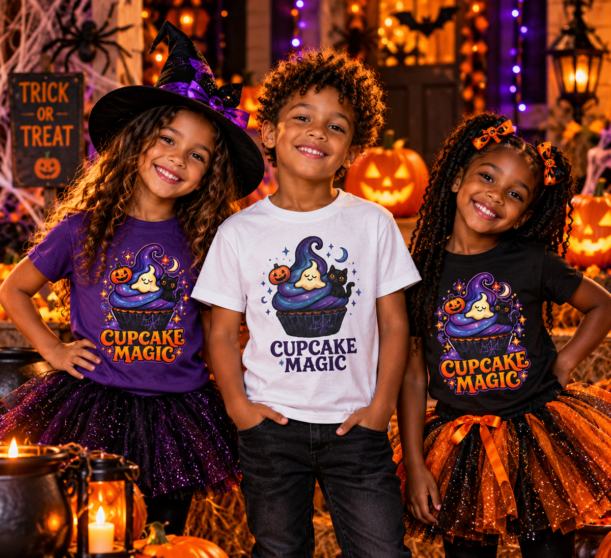 Cupcake Magic Youth Halloween T-Shirt