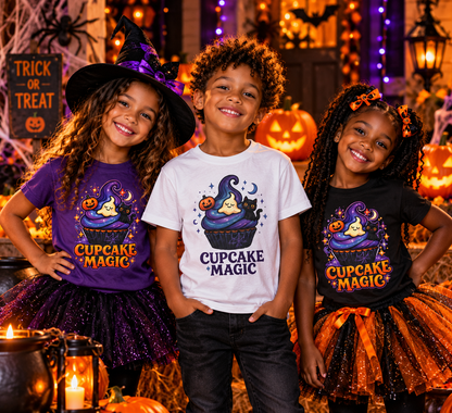 Cupcake Magic Youth Halloween T-Shirt