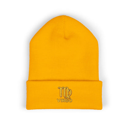Virgo Zodiac Embroidered Cuffed Beanie