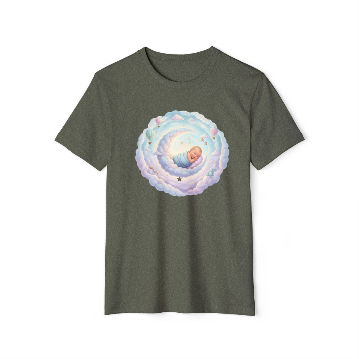 T-Shirt — Dreamy Baby in Cloud Illustration Organic Tee