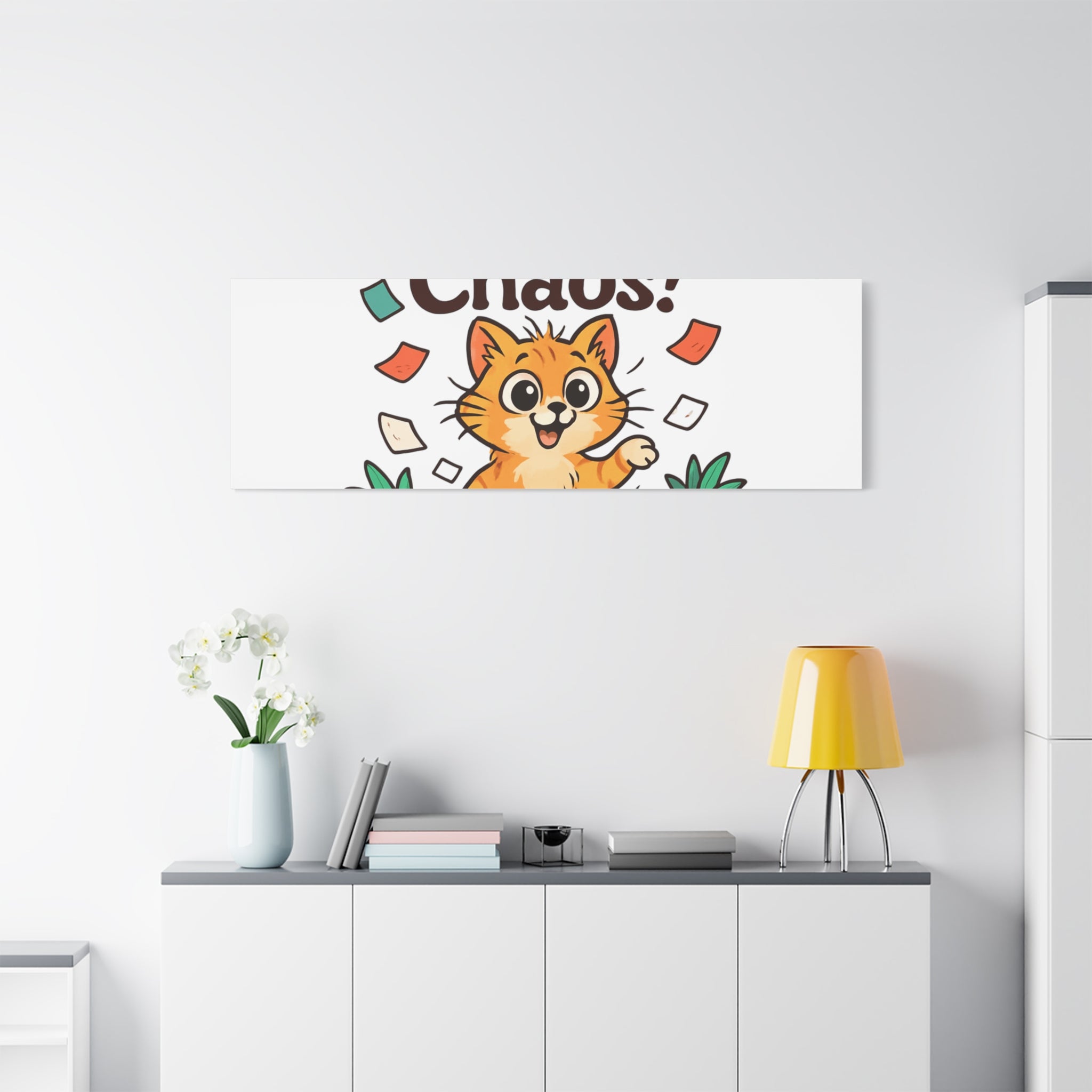 Embrace the Chaos! Cat Canvas | Matte Stretched Wall Art