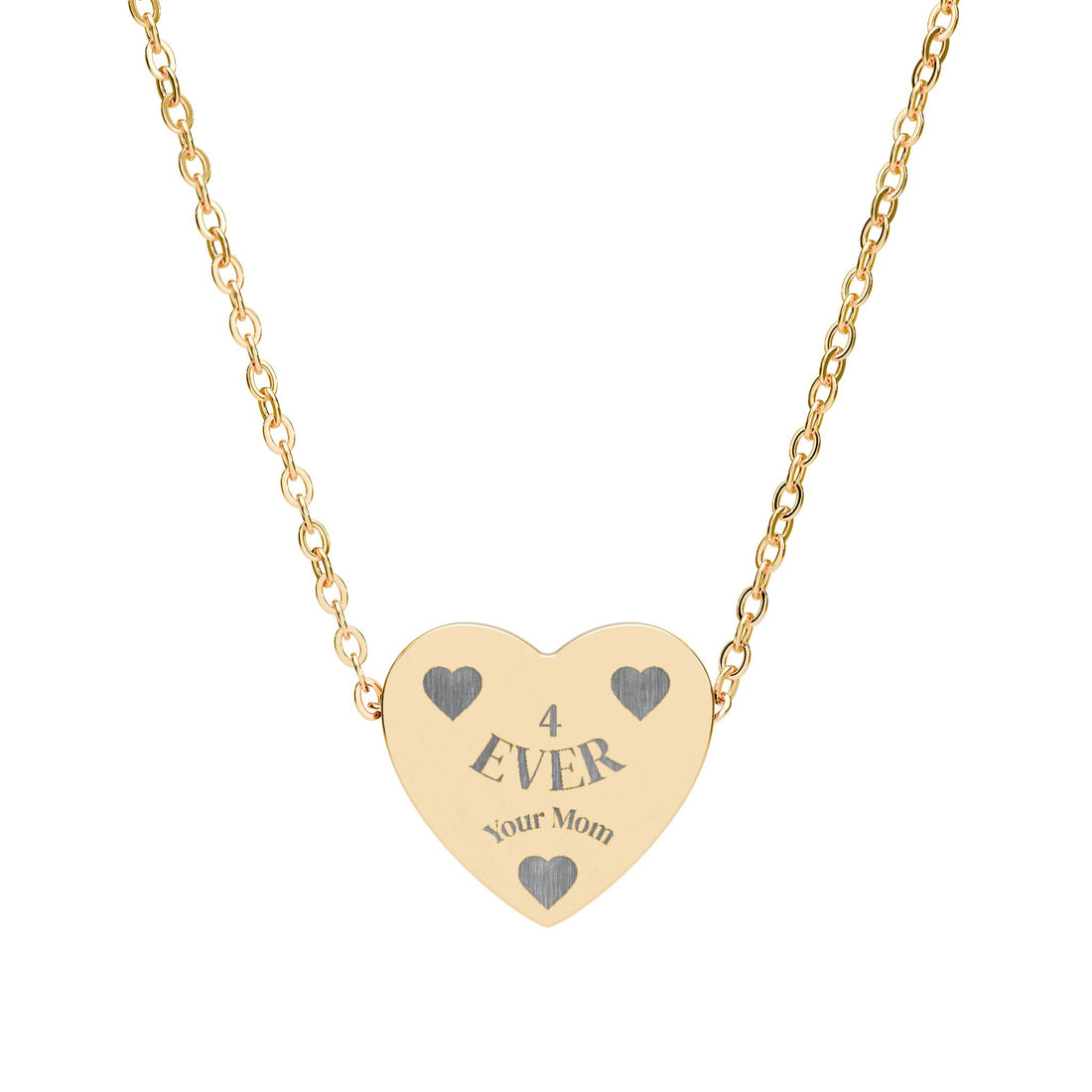 Engraved Heart Necklace — Personalized Love Pendant